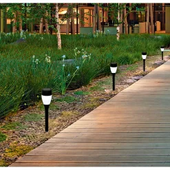 Flector Garten LED-Solarstecker Lunar schwarz 5er-Set