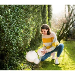 Flector Garten Solar-Kugelleuchte weiß Durchmesser 15 cm