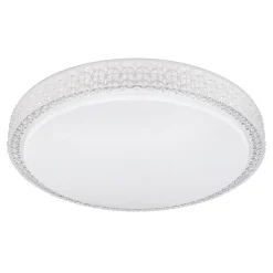 Flector LED-Deckenleuchte Clarice mit Kristallrand