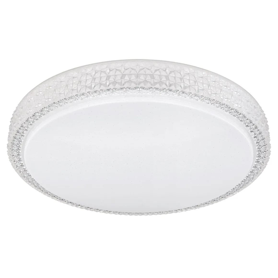 Flector LED-Deckenleuchte Clarice mit Kristallrand