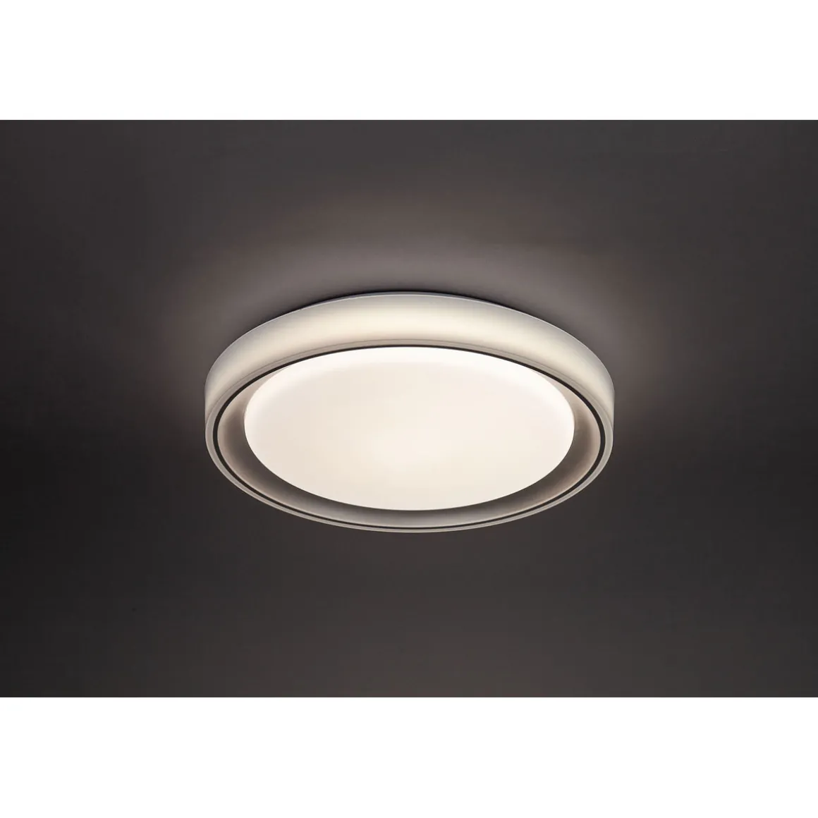 Flector LED-Deckenleuchte Lunetta 24 Watt weiss/silber 3000-6500K