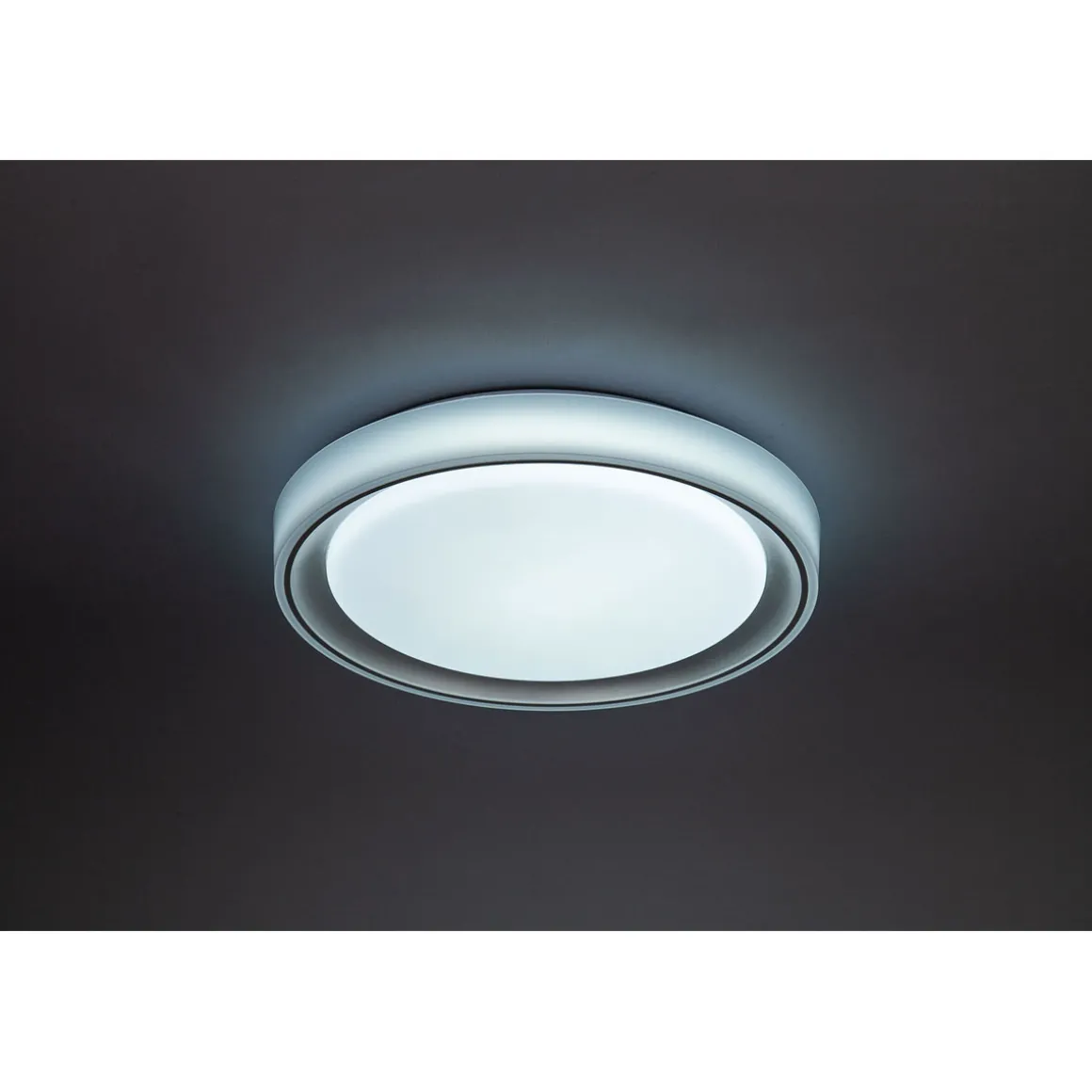 Flector LED-Deckenleuchte Lunetta 24 Watt weiss/silber 3000-6500K