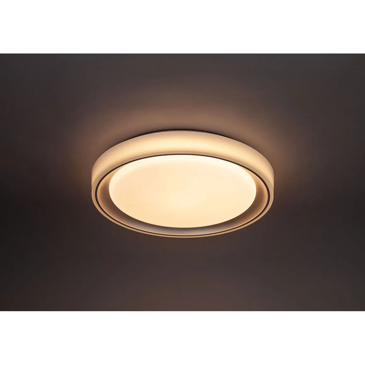 Flector LED-Deckenleuchte Lunetta 24 Watt weiss/silber 3000-6500K