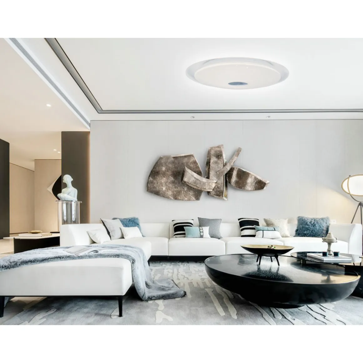 Flector LED-Deckenleuchte Space silber