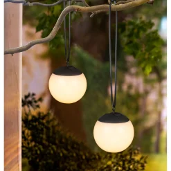 Flector Solar-Pendelleuchte Aurora inkl Akku 9 warmweiße LED