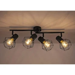 Flector Spotserie Tabea 4-flg schwarz 60,5 x 18 x 17,5 cm
