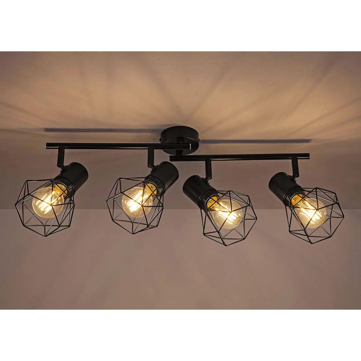 Flector Spotserie Tabea 4-flg schwarz 60,5 x 18 x 17,5 cm