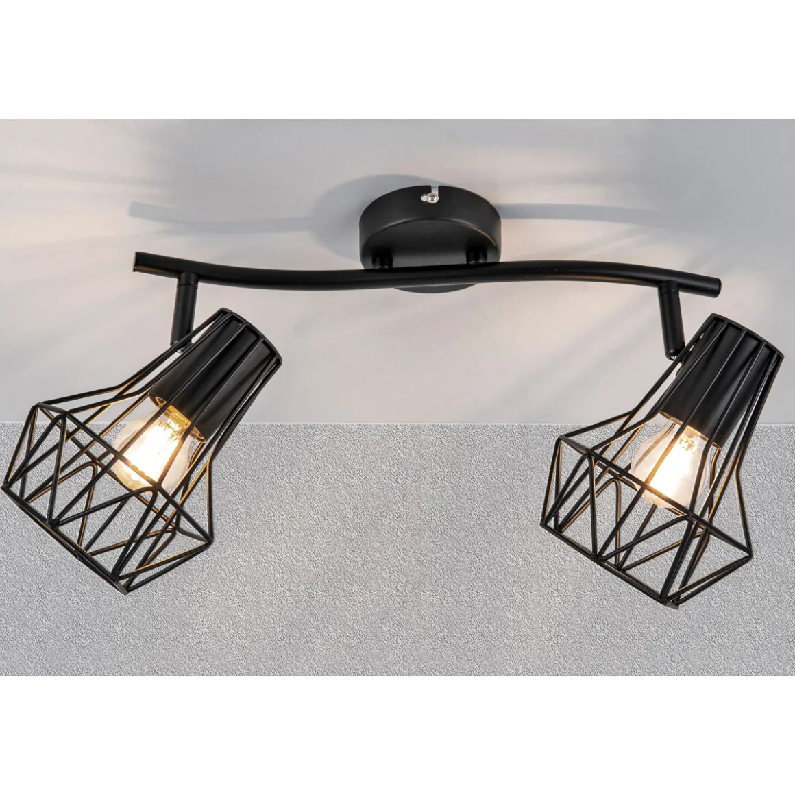 Flector Spotserie Tabea 2-flg schwarz 28,5 x 18 x 18 cm