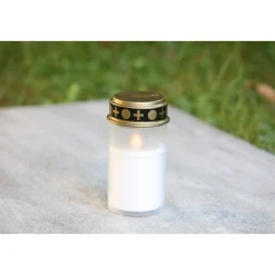 Flower Power LED Outdoor Grablampe mit Dorn SPINA WHITE 7 x 13 cm Kunststoff