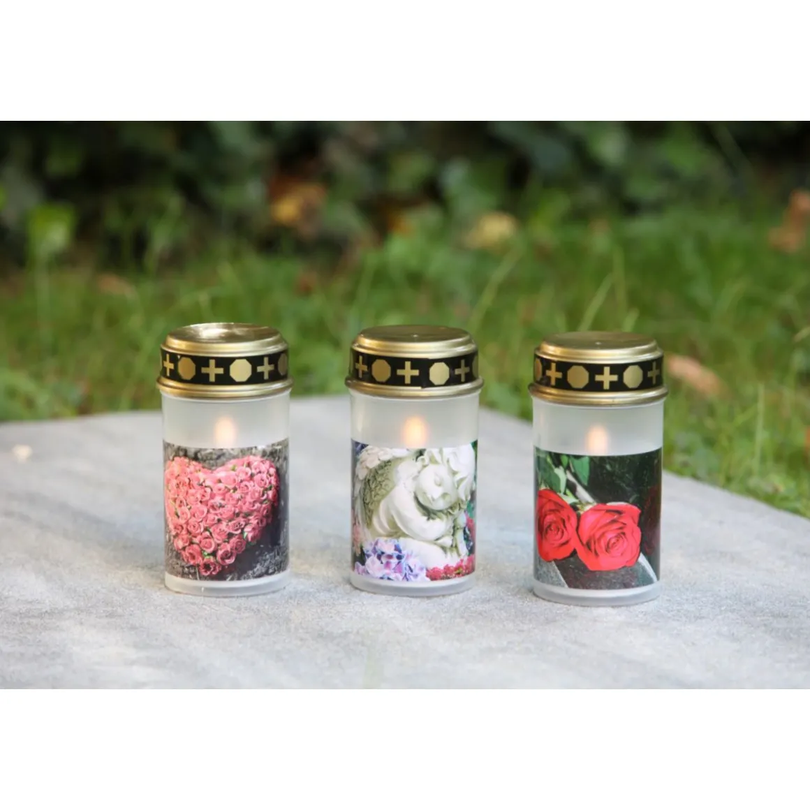Flower Power LED Outdoor Grablampe mit Dorn TUMBA WHITE 7 x 13 cm Kunststoff