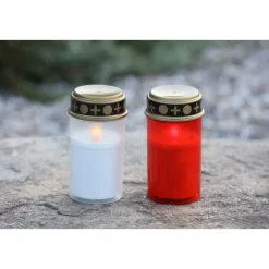 Flower Power LED Outdoor Grablampe mit Dorn SPINA RED 7 x 13 cm Kunststoff