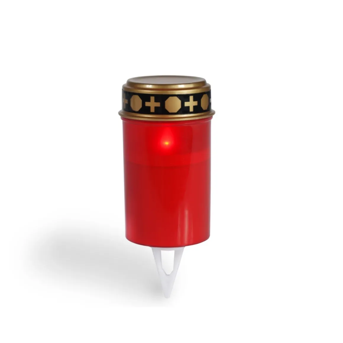 Flower Power LED Outdoor Grablampe mit Dorn SPINA RED 7 x 13 cm Kunststoff