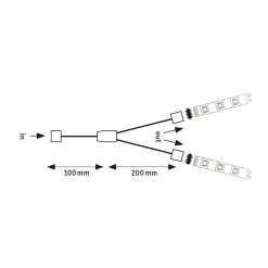 FN MaxLED Y-Splitter 30 cm weissKunststoff