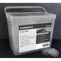 Fugenkreuz fugenbr. 4mm , steghoehe 15mmmit kunststoffteller Dm.64mm,KT=200 St
