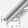 Fundamo Treppenkantenprofil Florentiner 10 mm 2,5m silber