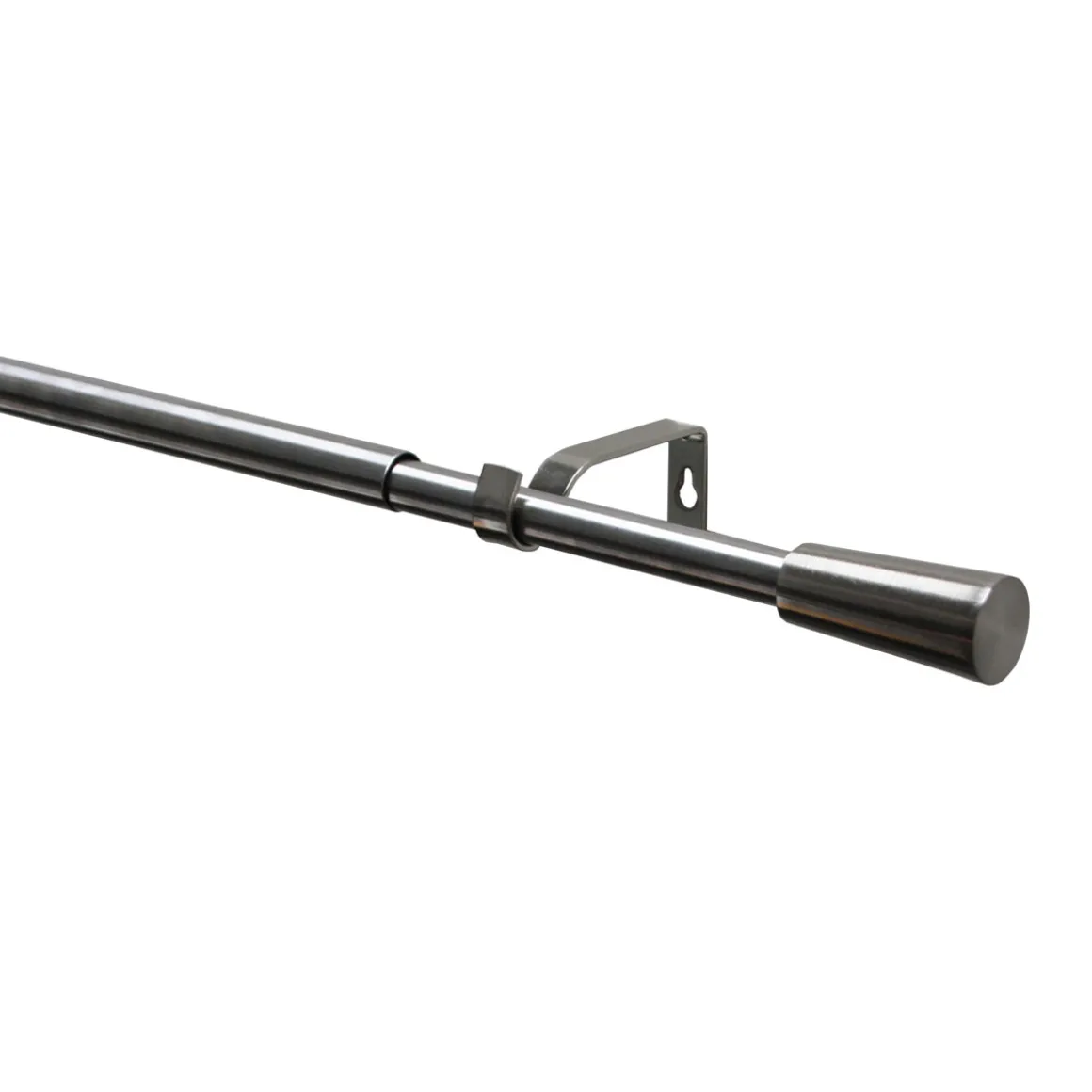 Gardinenstangen Set Kos Cone ausziehbar Durchmesser 16/19 mm 120-210 cm Edelstahl-Optik