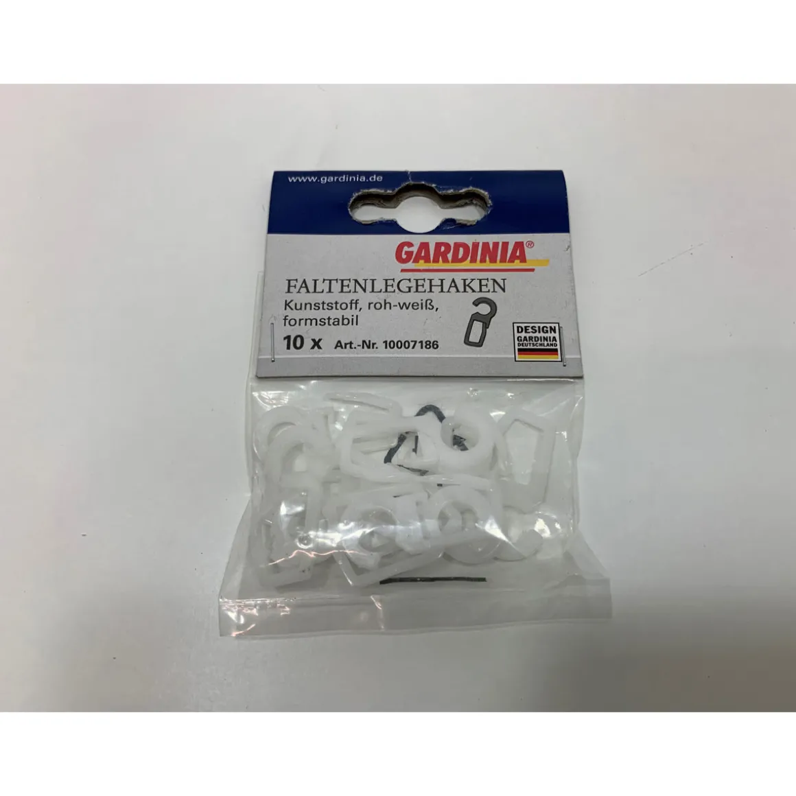 Gardinia Faltenlegehaken Pom 20 mm weiß