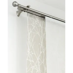 GardiniaGardinenstange Chicago mit Innenlauf Durchmesser 16 mm 200 cm Edelstahl-Optik