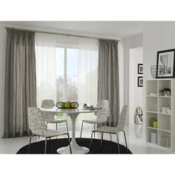 GardiniaGardinenstange Chicago mit Innenlauf Durchmesser 16 mm 160 cm Edelstahl-Optik