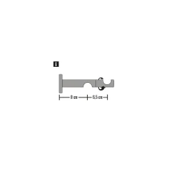 GardiniaWandträger 2-läufig für Windsor Edelstahl-Optik Durchmesser 25 mm