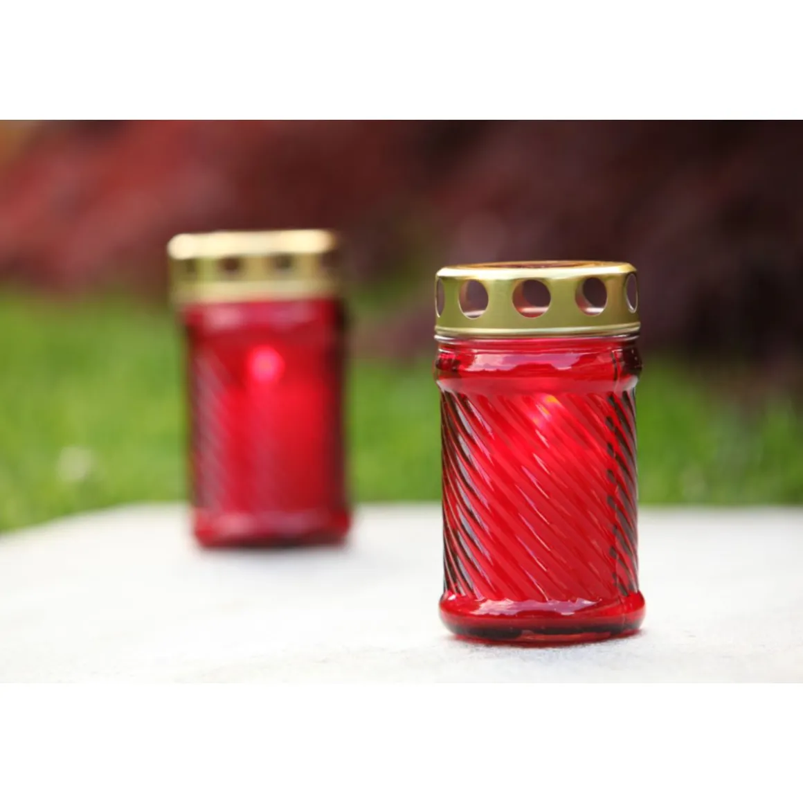 Grablampe IGLESIA_A aus Glas mit Brenner