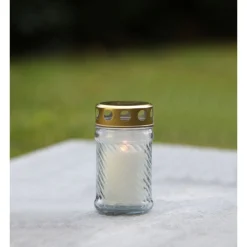 Grablampe IGLESIA_A aus Glas mit Brenner