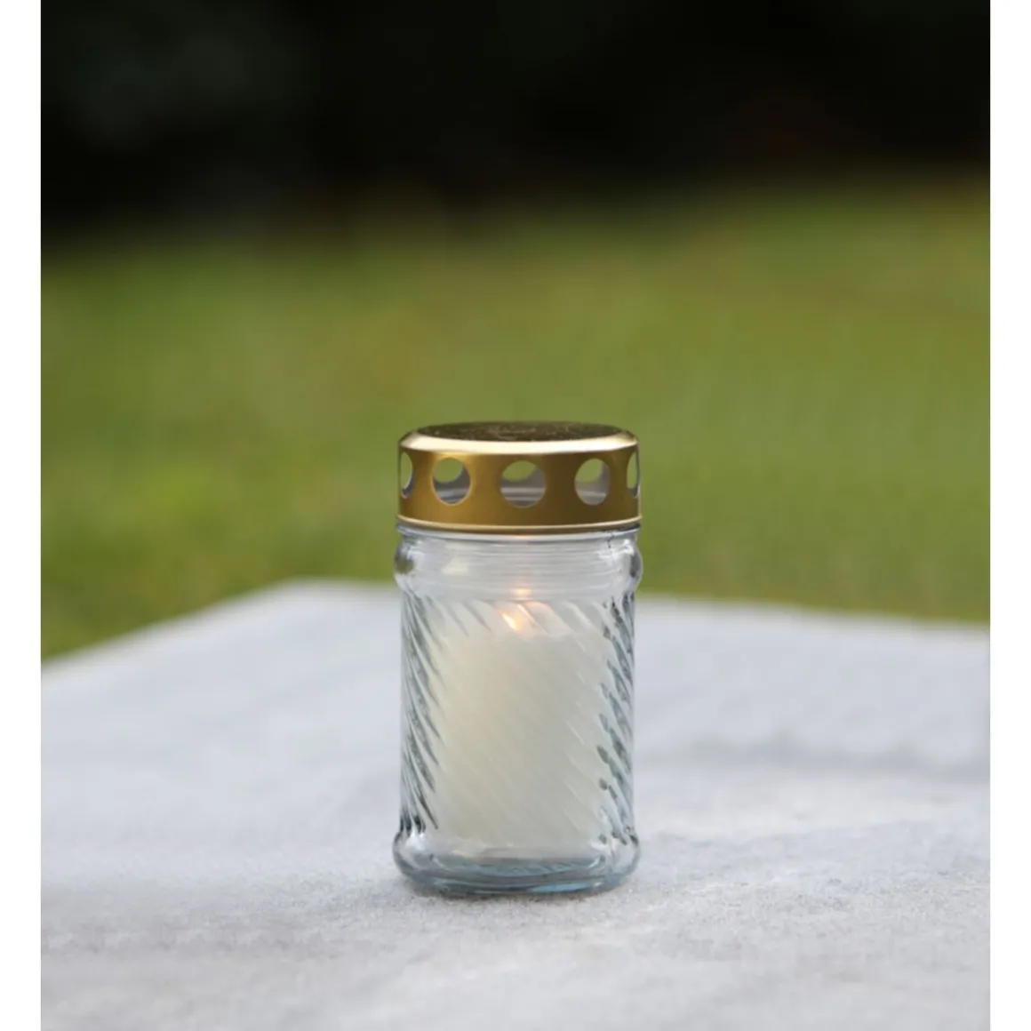 Grablampe IGLESIA_A aus Glas mit Brenner