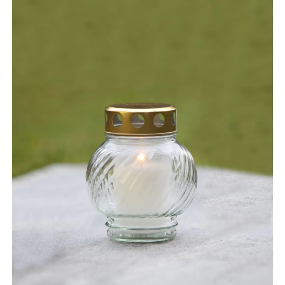 Grablampe IGLESIA_C aus Glas mit Brenner