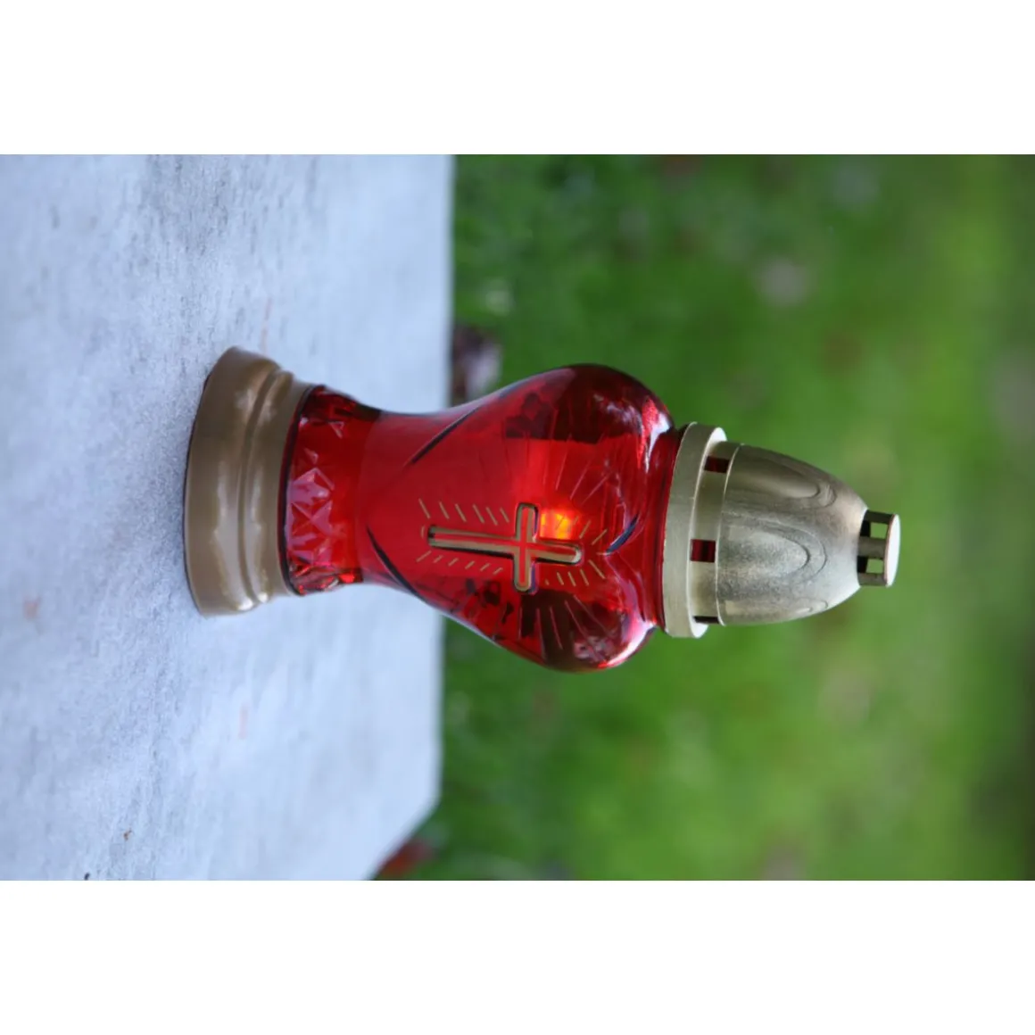 Grablampe IGLESIA aus Glas mit Brenner