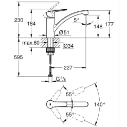 Grohe Einhand-Spültischbatterie Start1/2