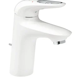 Grohe Einhand-Waschtischbatterie Eurostyle S-Size Hebel offen moon white/chrom