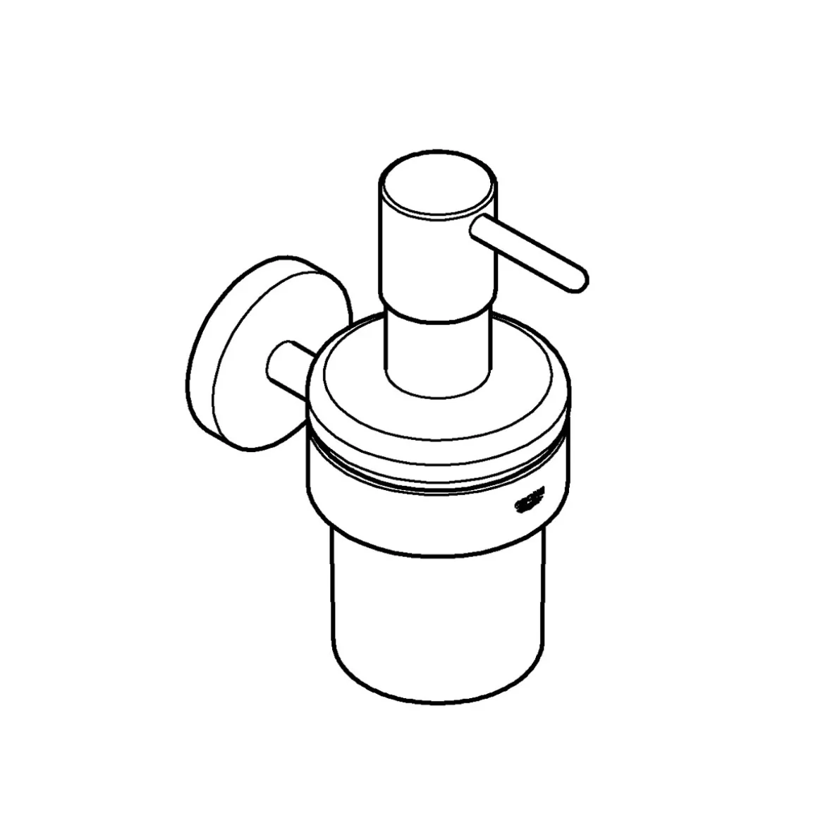 Grohe Halter mit Seifenspender Essentials Durchmesser 7,2 x 12,6 cm