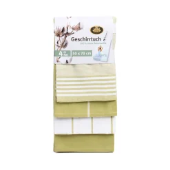 Gözze Geschirrtücher 100% Baumwolle 4er Pack 50x70cm lindgrün