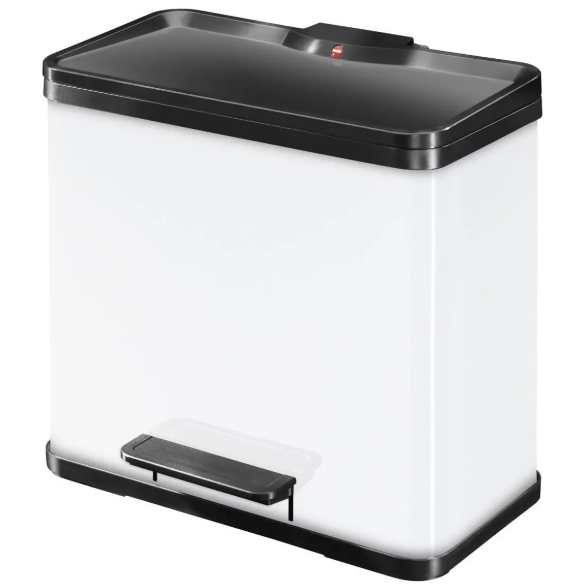 Hailo Trenn-Mülleimer Oeko Duo Plus L 17+9 L wei