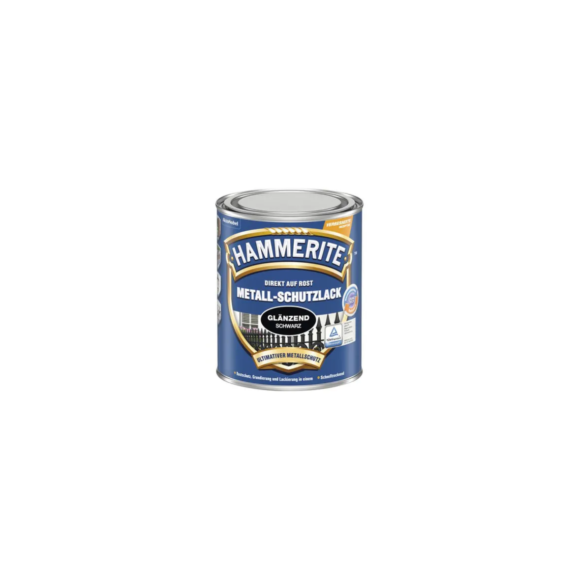 Hammerite Metallschutzlack schwarz glänzend 250 ml