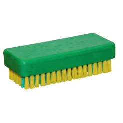 Handwerkerbürste mit Nagelreihe gelb/ grün