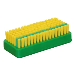 Handwerkerbürste mit Nagelreihe gelb/ grün