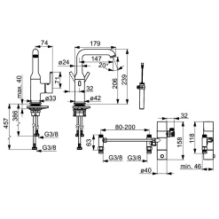 Hansa Waschtischarmatur „vantis Style Hybrid“ Chrom Bluetooth Sensor