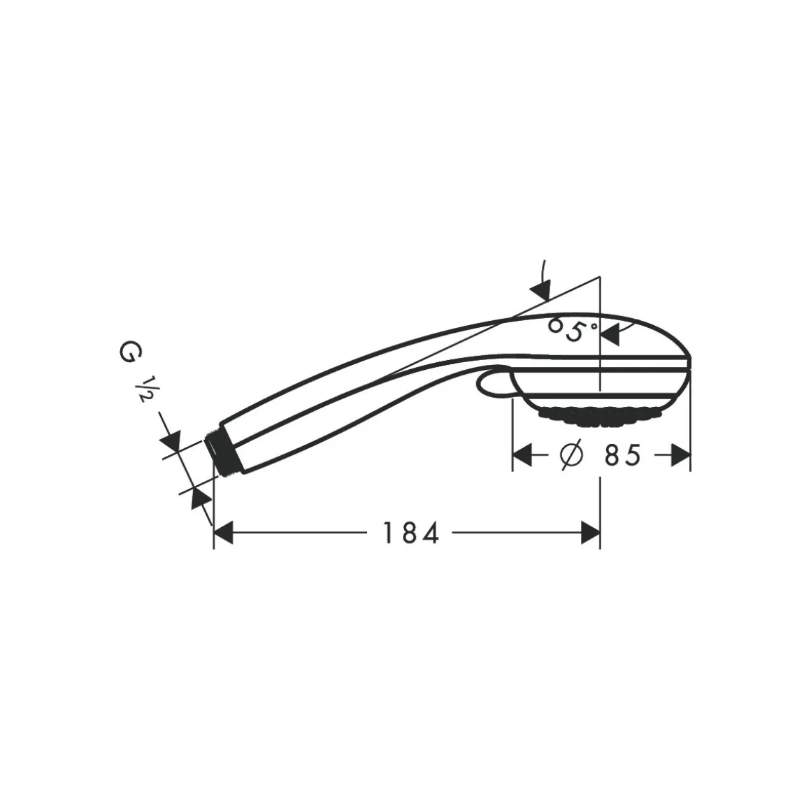 Hansgrohe Handbrause Crometta 85 Variochrom, Dm. 8,5cm, 2 Strahlarten