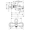 Hansgrohe Wannenarmatur Focus 70, chrominkl. S-Anschluessen&Rosetten