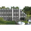 Hartmann Zaun Grundelement WPC/Alu 180x180 cm anthrazit / silber