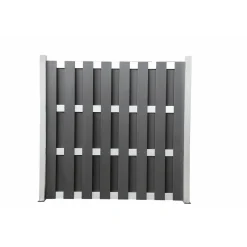 Hartmann Zaun Grundelement WPC/Alu 180x180 cm anthrazit / silber