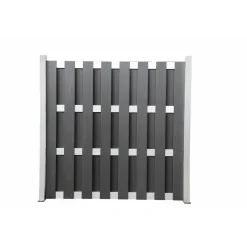 Hartmann Zaun-Grundelement WPC/Alu 180 x 180 cm anthrazit/silber