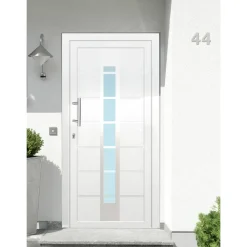 Haustür Kunststoff T84 weiß 100 x 210 cm Anschlag rechts