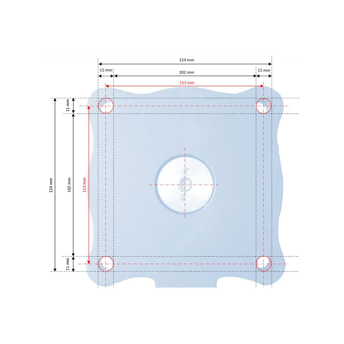 Haveson Ampelschirm-Ständer 100kg Füllgewicht mit Wasser befüllbar rollbar BxHxT 87 x 20 x 87 cm