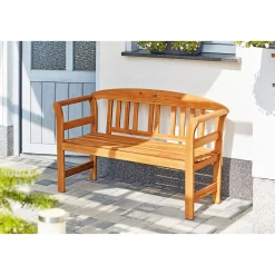 Haveson Gartenbank Lorient 130 x 79 x 50 cm mit Rosendekor