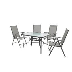 Haveson Gartenmöbelset Leipzig 5-teilig