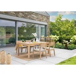 Haveson Gartentisch Mykonos Akazienholz 180 x 75 x 100 cm