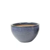Haveson Pflanzschale Feine Rille 35 x 22 cm grauglasiert