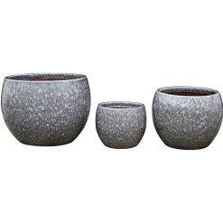 Haveson Pflanztopf Glasierter Stein LxBxH 21 x 21 x 17 cm